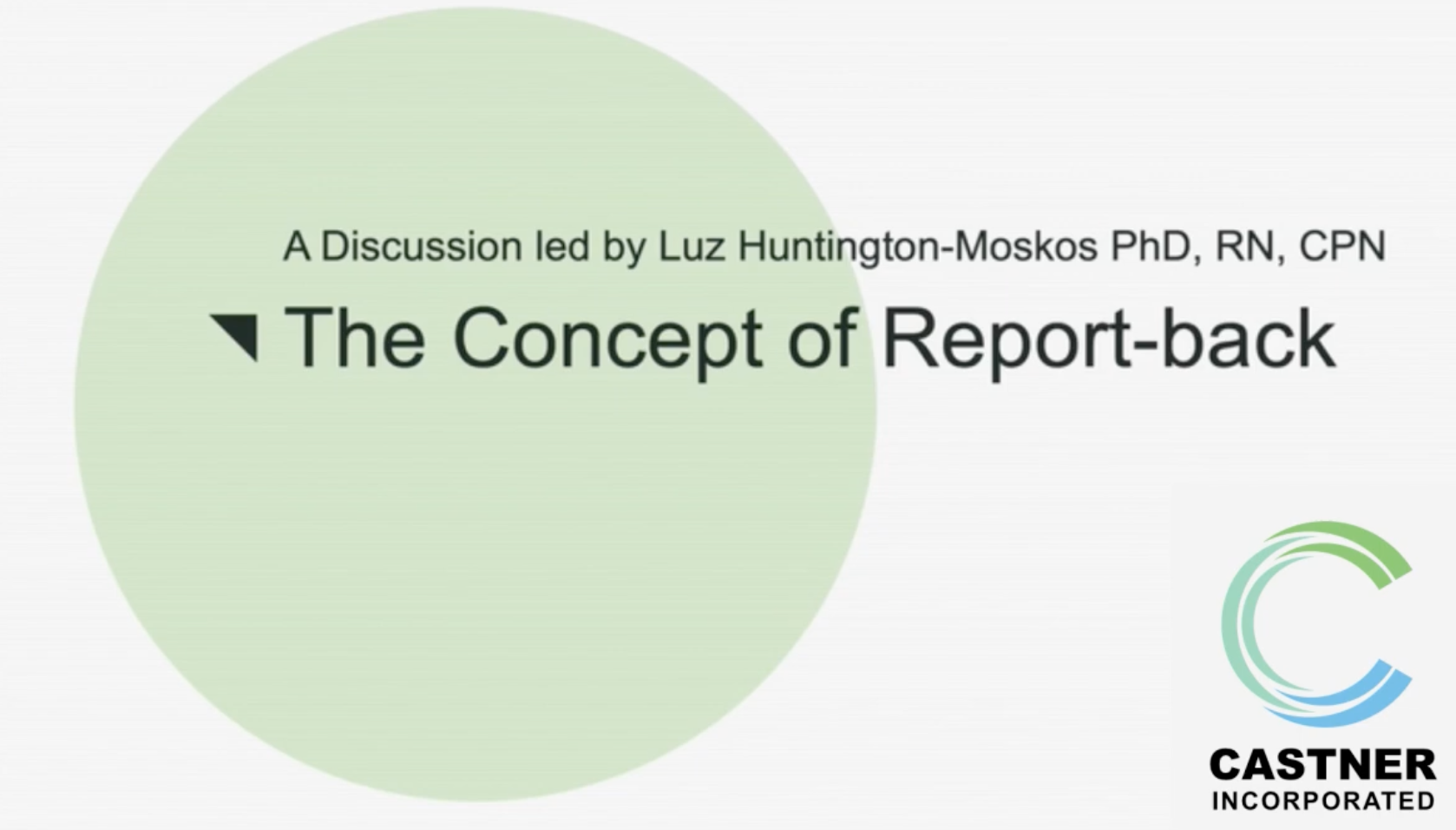 Module 3: The Concept of Report-back