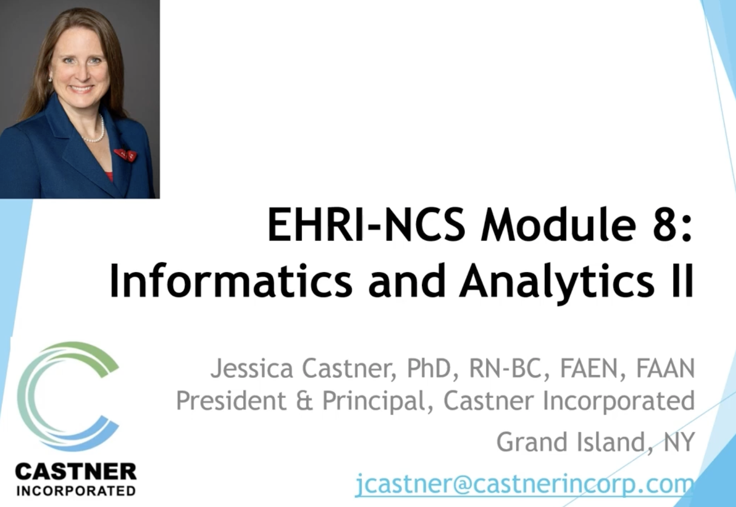 Module 8: Informatics and Analytics II